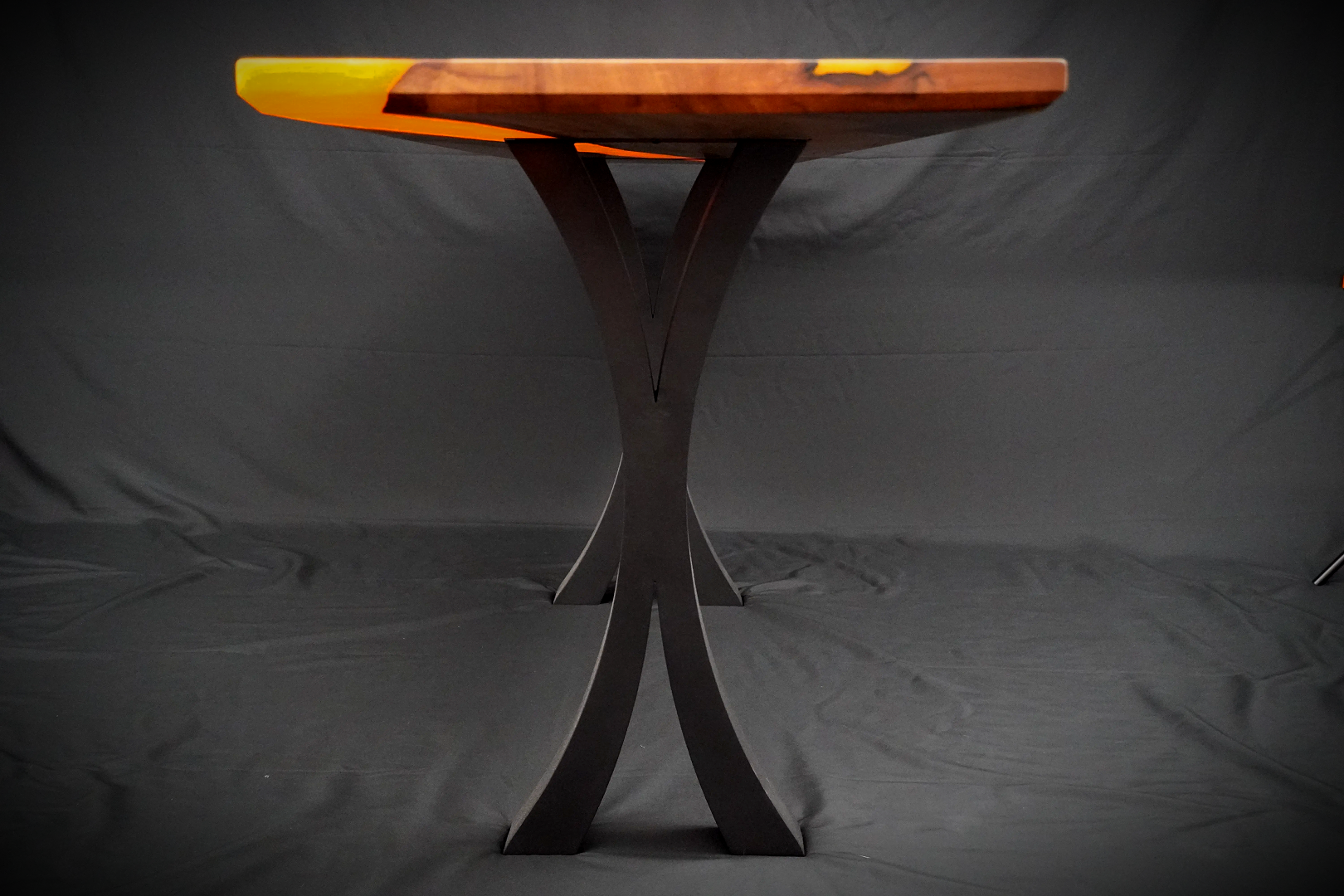 Tangerine Entryway Table — Australian White Mahogany & Resin